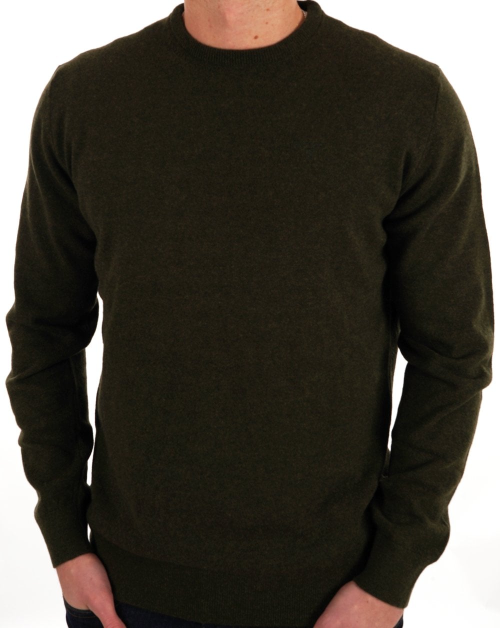 Barbour Lammwollpullover Grün
