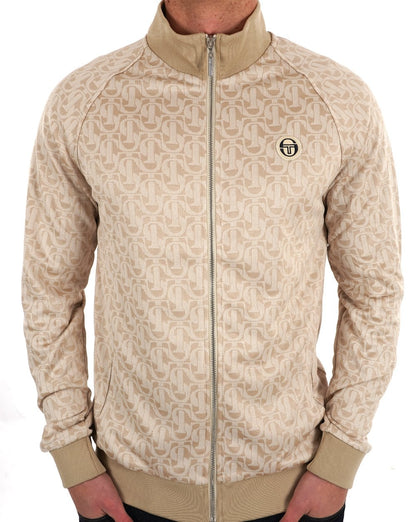 Sergio Tacchini Monogramm-Trainingsoberteil Elfenbein