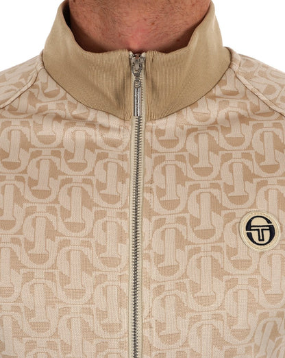 Sergio Tacchini Monogramm-Trainingsoberteil Elfenbein
