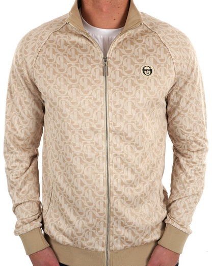 Sergio Tacchini Monogramm-Trainingsoberteil Elfenbein