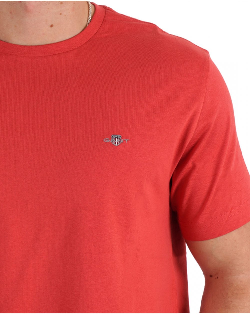 Gant Shield Crew T-Shirt Ziegelrot
