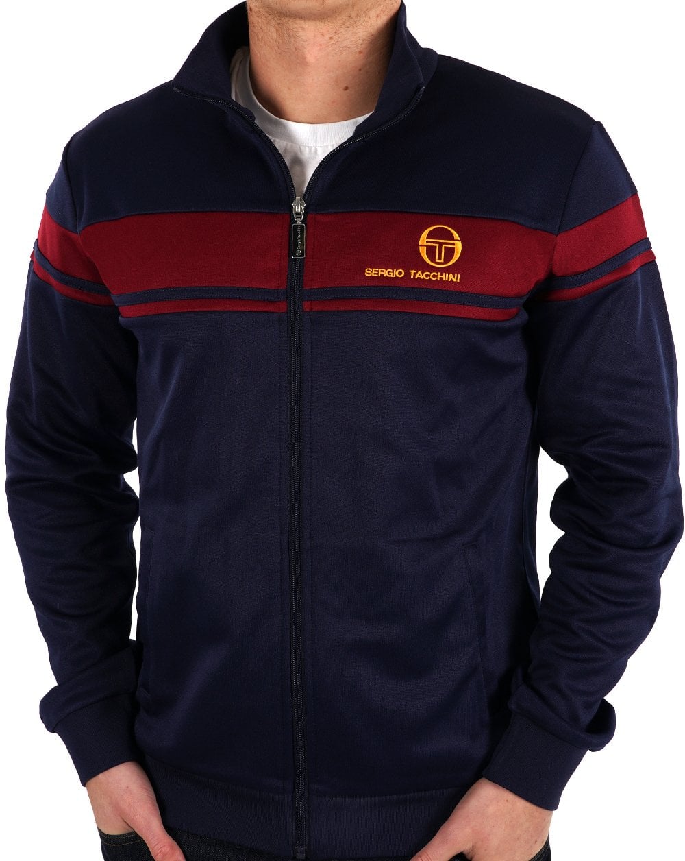 Sergio Tacchini Masters Trainingsoberteil Marineblau/Burgund
