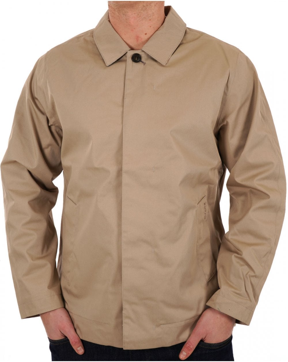 Barbour – Kurze, wasserdichte Rokig-Jacke in verwaschenem Stein