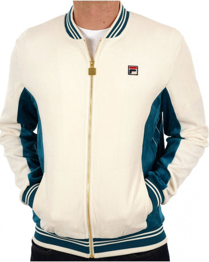 Fila Vintage Settanta Velour Mk1 Trainingsjacke Gardenia Lagoon