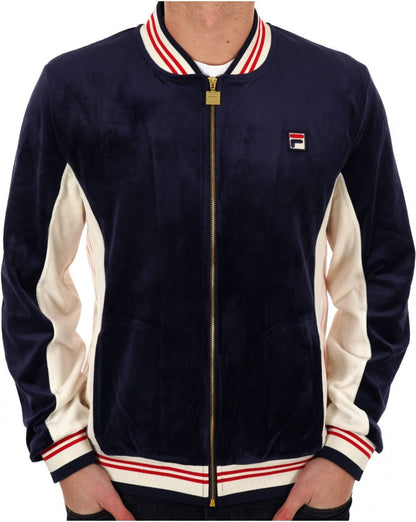 Fila Vintage Settanta Velour MK1 Trainingsoberteil, Marineblau