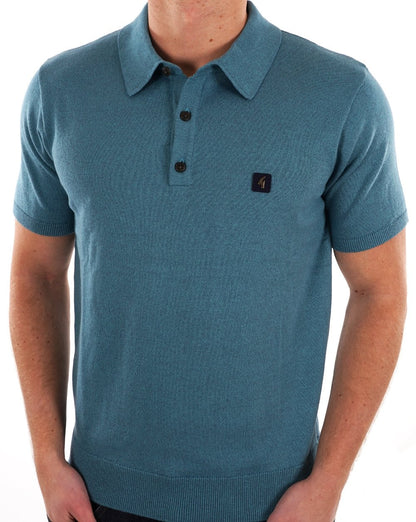 Gabicci Vintage Jackson Strickpolo Blaugrün