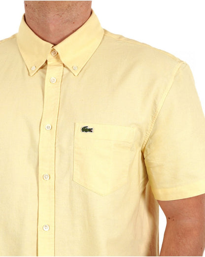 Lacoste Oxford Kurzarmhemd Gelb
