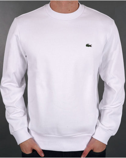 Lacoste Sweatshirt aus gebürsteter Baumwolle Weiß