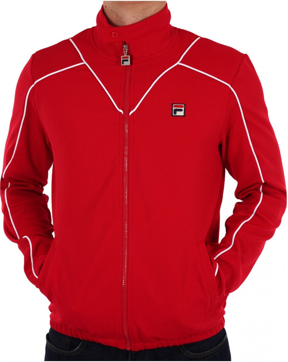 Fila Vintage Noble Trainingsjacke Rot Weiß