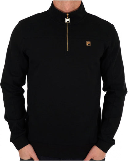 Fila Gold Half Zip Sweatshirt Schwarz