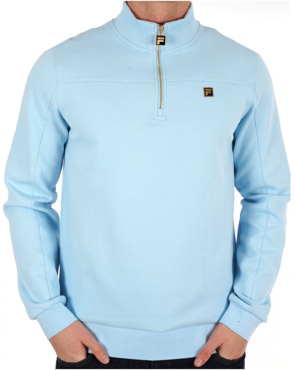 Fila Gold Half Zip Sweatshirt Himmelblau
