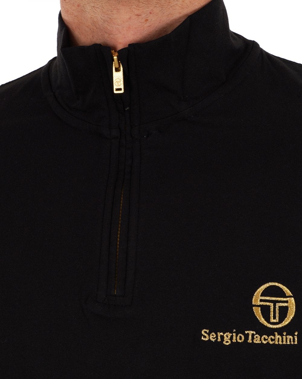 Sergio Tacchini Daytone 1/4 Zip Top Schwarz