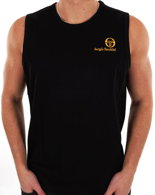 Sergio Tacchini Weste Schwarz Gold