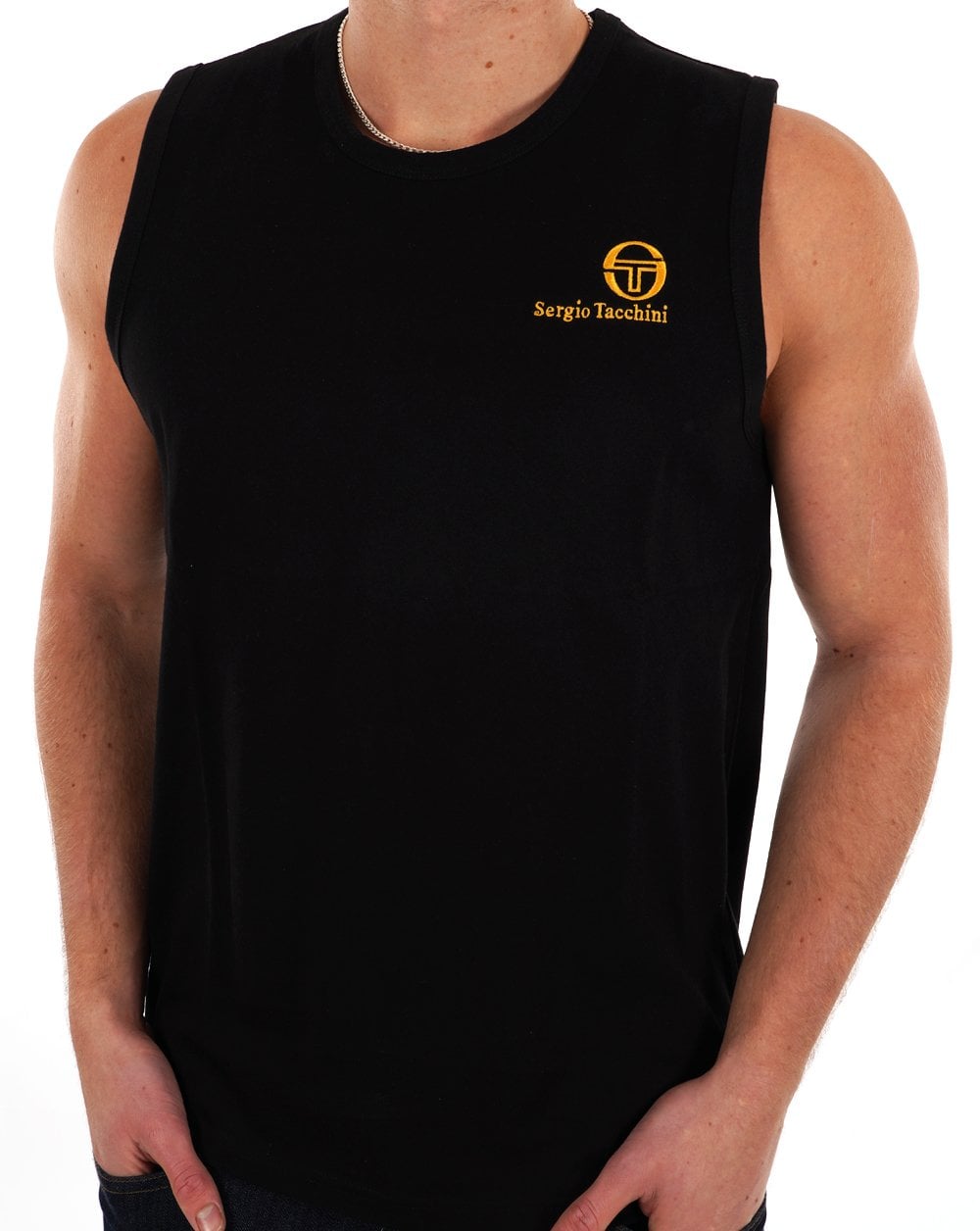 Sergio Tacchini Weste Schwarz Gold