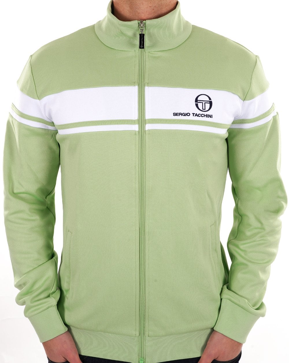Sergio Tacchini Masters Trainingsjacke Hellgrün Weiß