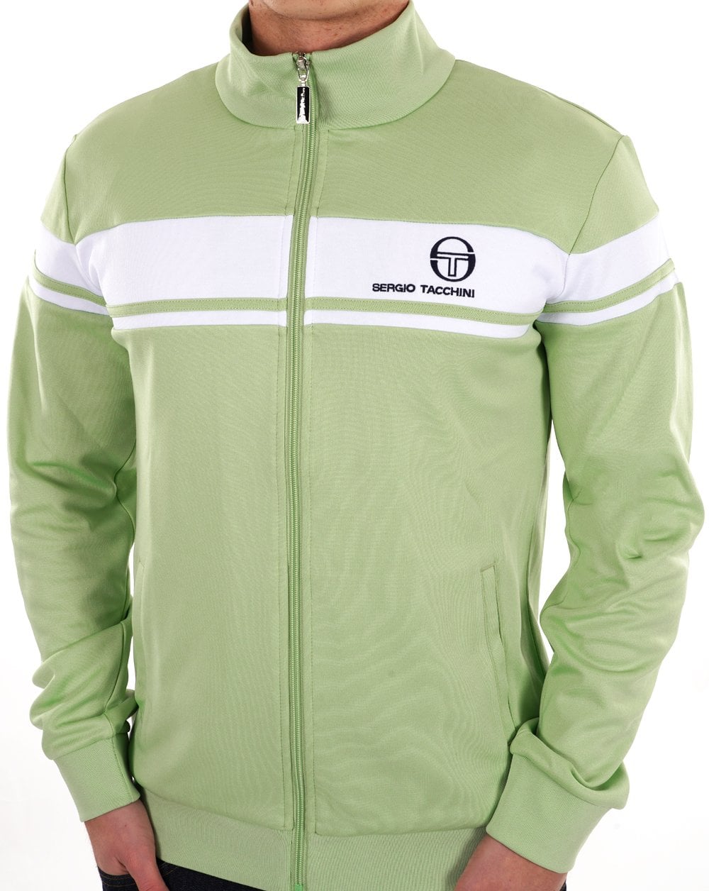Sergio Tacchini Masters Trainingsjacke Hellgrün Weiß