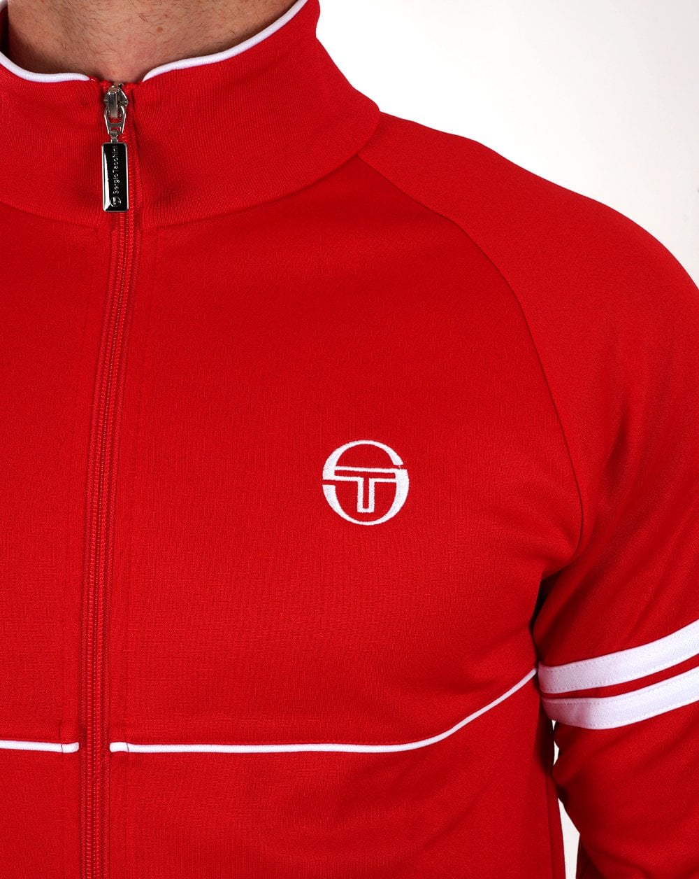 Sergio Tacchini Orion Davis Trainingsjacke Rot Weiß