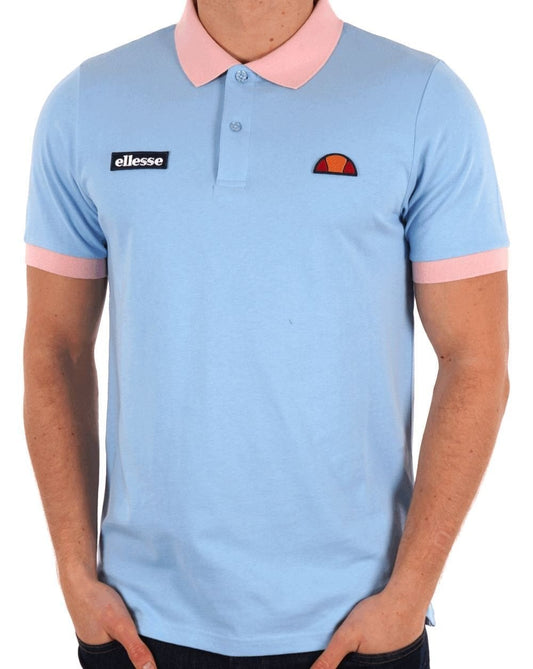 Ellesse Lessepsia Poloshirt Hellblau/Pink