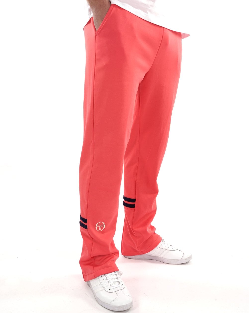 Sergio Tacchini – Trainingshose mit Reißverschluss in Dunkelkoralle
