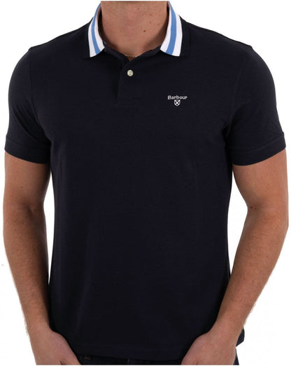 Barbour – Hawkesmoor – Poloshirt mit Streifen in Marineblau