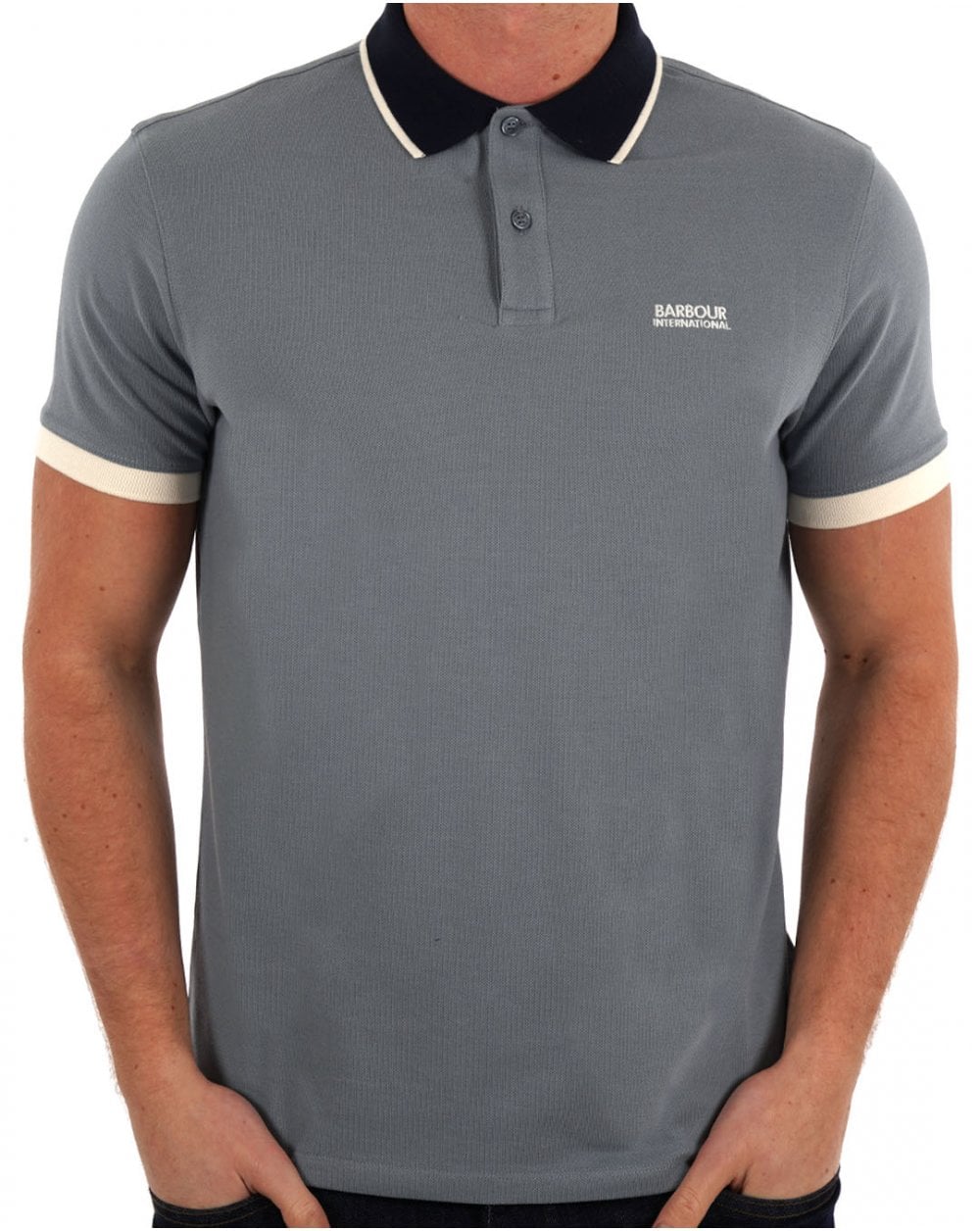 Barbour International Howall Polo Washed Blue