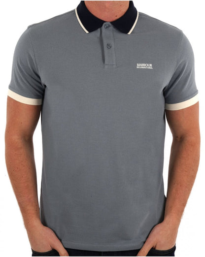 Barbour International Howall Poloshirt verwaschenes Blau