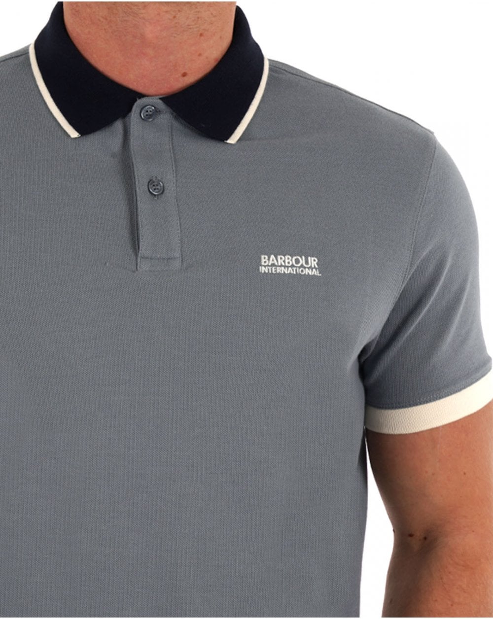 Barbour International Howall Polo Washed Blue