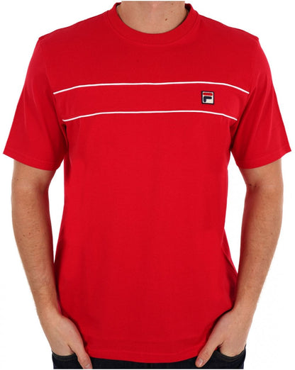 Fila Vintage Tris T-Shirt Rot/Weiß