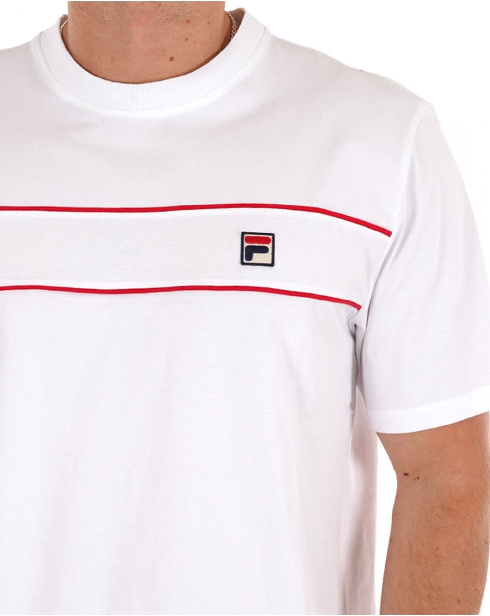 Fila Vintage Tris T-Shirt Weiß/Rot