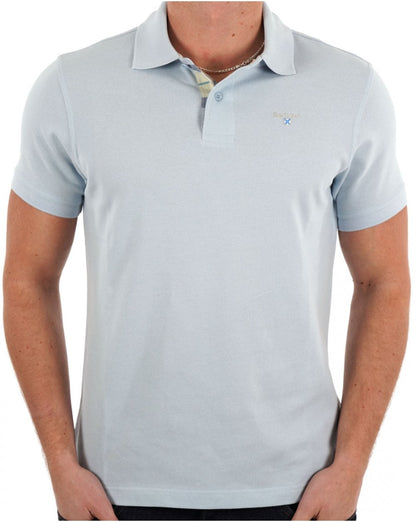 Barbour Tartan-Piqué-Poloshirt Niagara Mist