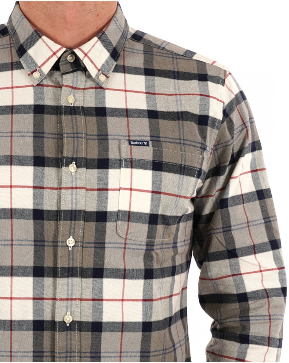 Barbour – Lewis – Maßgeschneidertes Hemd mit gebleichtem Kiefern-Tartan