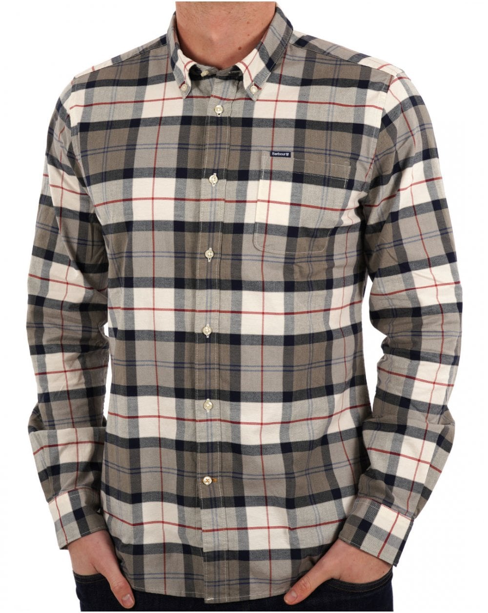 Barbour – Lewis – Maßgeschneidertes Hemd mit gebleichtem Kiefern-Tartan