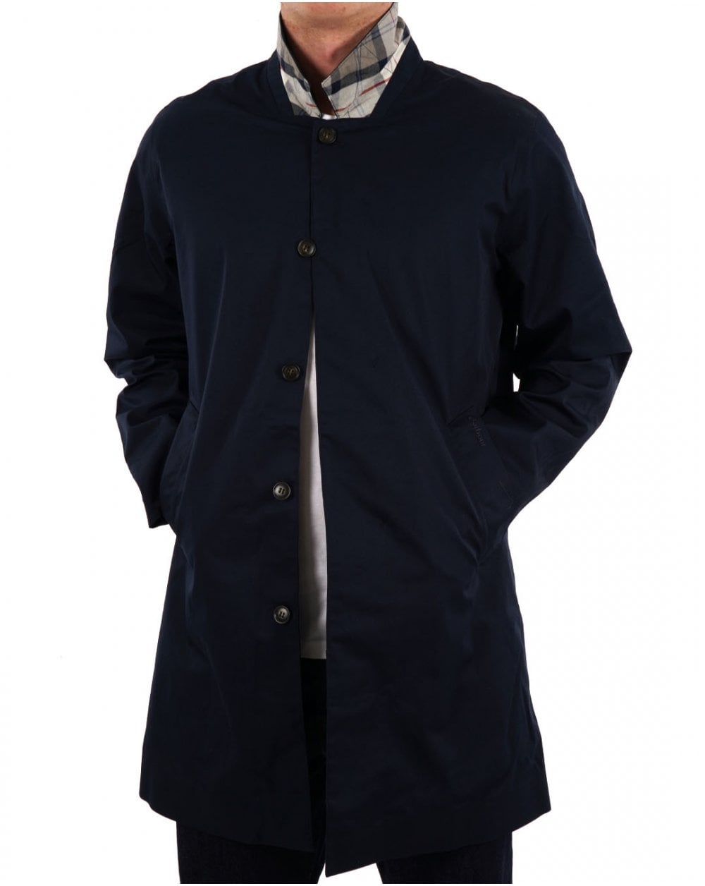 Barbour Rokig Wasserdichter Regenmantel, Marineblau