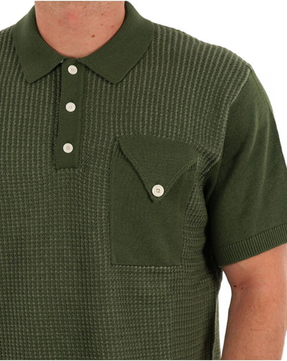 Pretty Green Roxy SS Strickpolo Grün