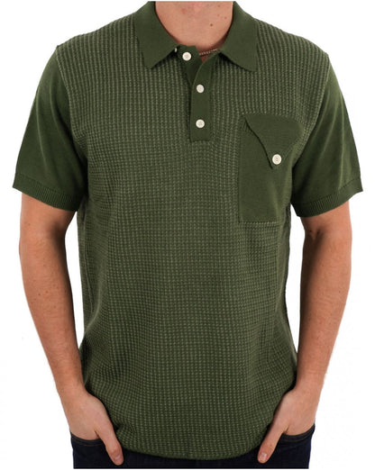 Pretty Green Roxy SS Strickpolo Grün