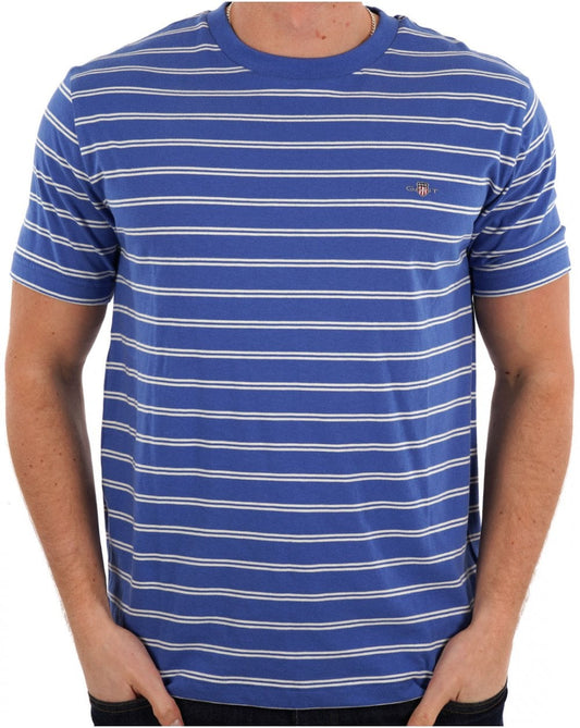 Gant Gant Gestreiftes T-Shirt Reiches Blau