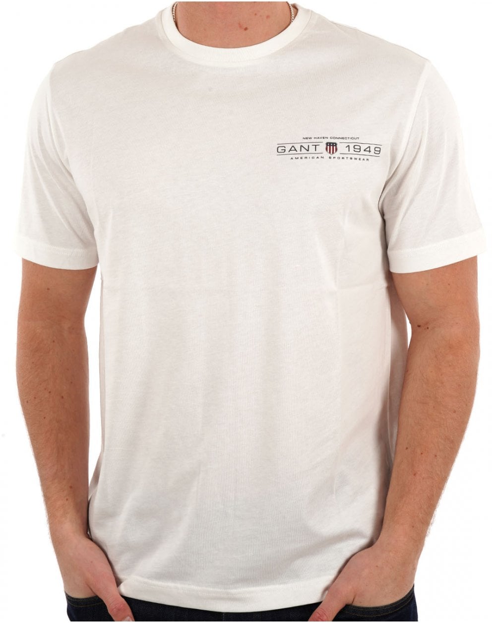 Gant Printed Graphic T-shirt Eggshell White