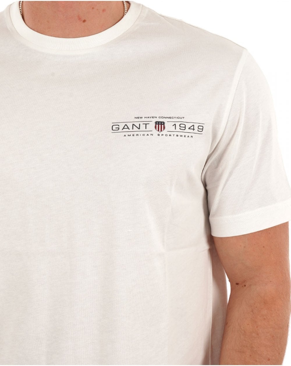 Gant Printed Graphic T-shirt Eggshell White