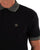 Trojan Jacquard Collar Polo Black