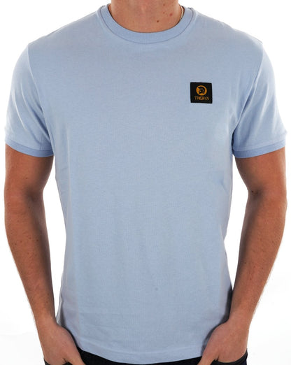 Trojan Badge Plain T-Shirt Puderblau