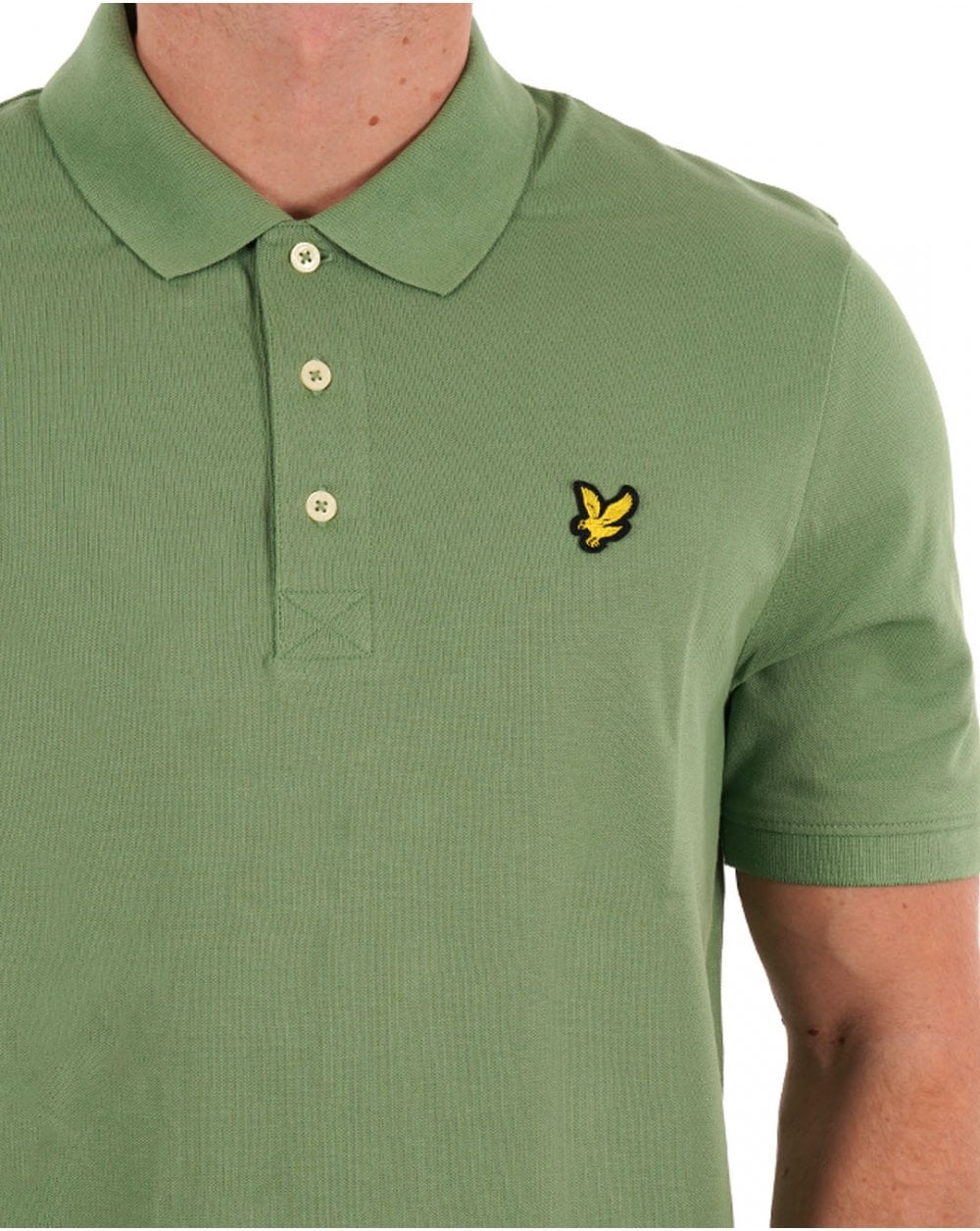 Lyle &amp; Scott Poloshirt, schlicht, Rauchgrün