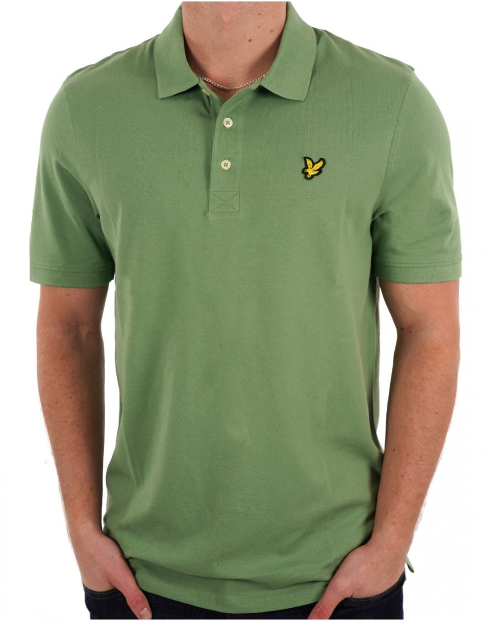 Lyle &amp; Scott Poloshirt, schlicht, Rauchgrün