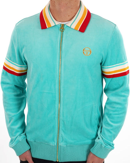 Sergio Tacchini Slice Velour Track Top Pool Blau