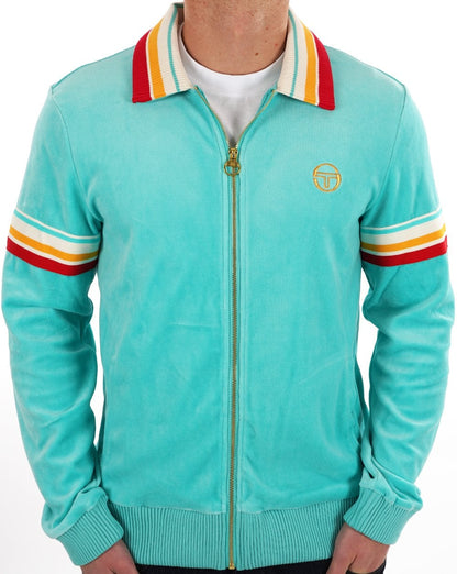 Sergio Tacchini Slice Velour Track Top Pool Blau