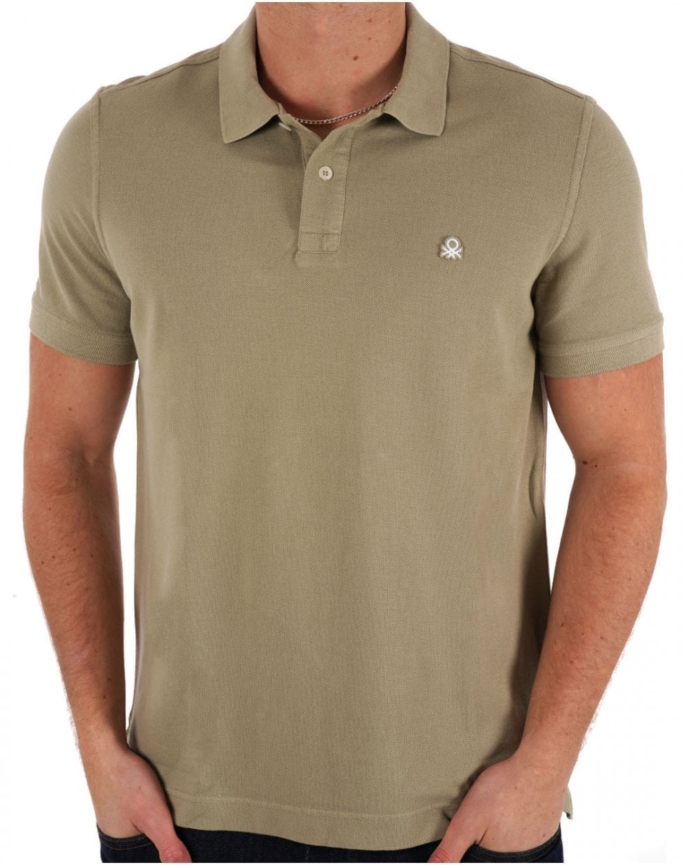 Benetton Poloshirt Dark Stone