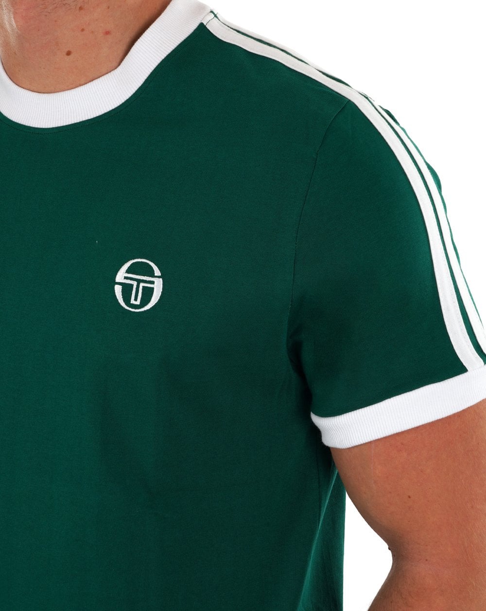 Sergio Tacchini Retro T-Shirt Grün/Weiß