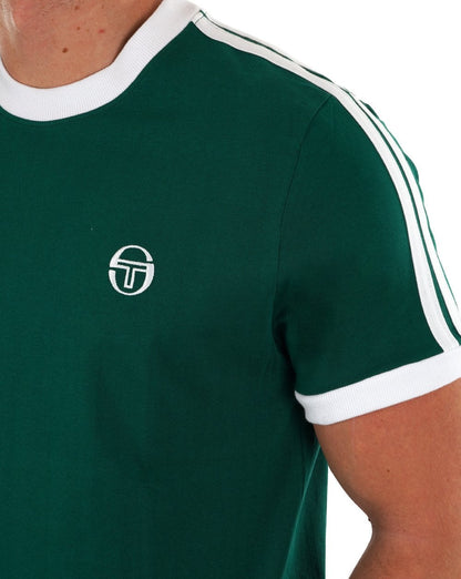 Sergio Tacchini Retro T-Shirt Grün/Weiß
