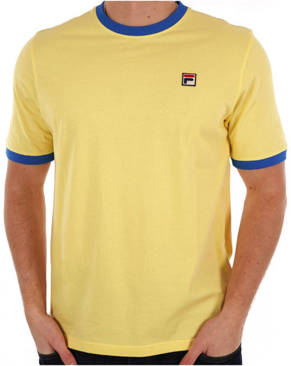 Fila Vintage Ringer T-Shirt Gelb Royal