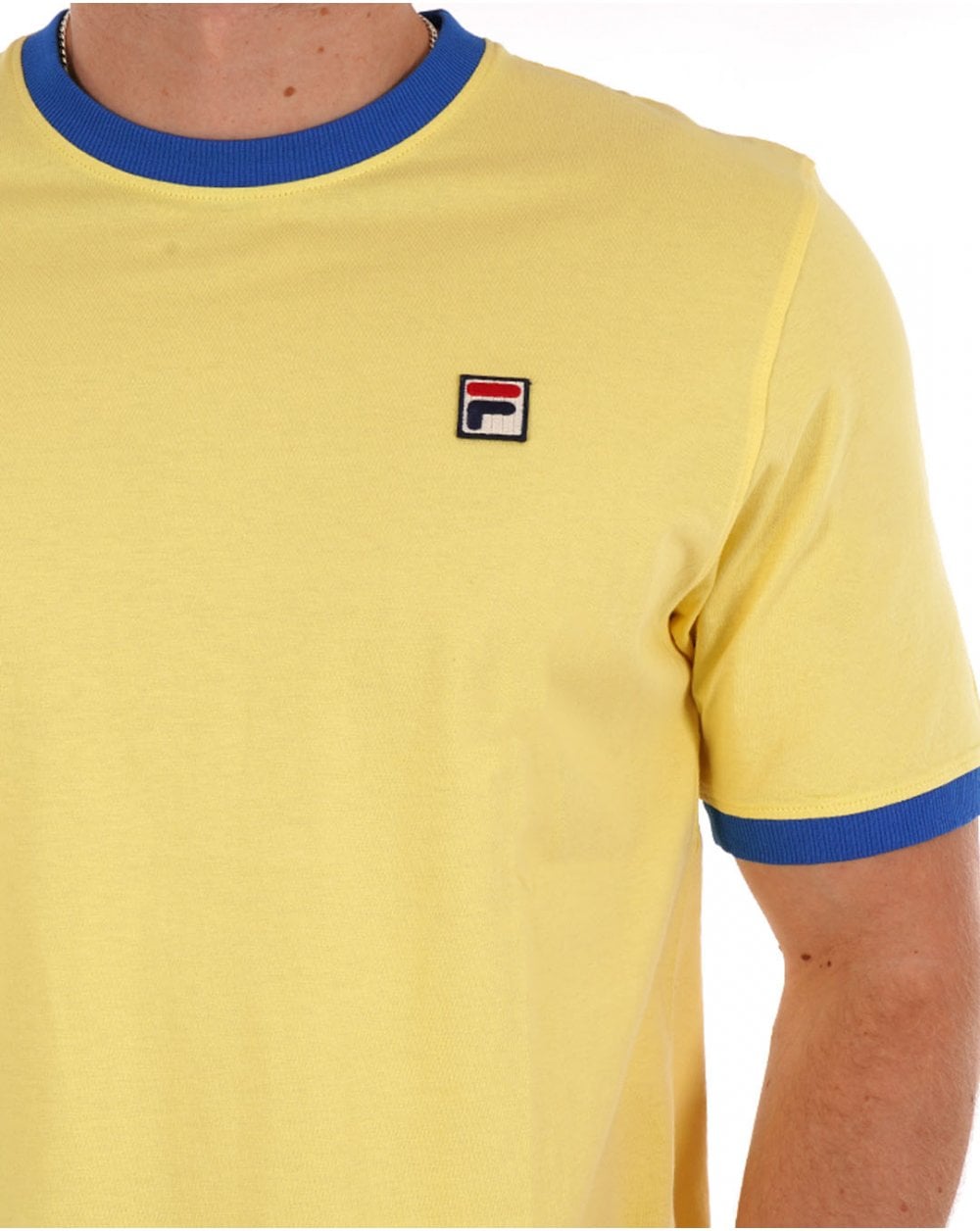 Fila Vintage Ringer T-Shirt Gelb Royal