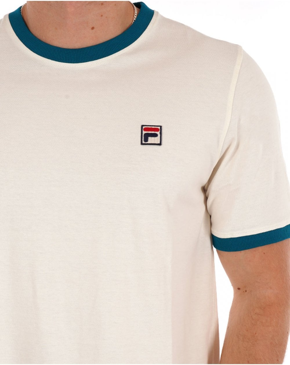 Fila Vintage Ringer T-Shirt Gardenia Lagoon